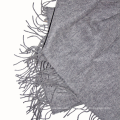 Wool Cashmere Blanded Grey Melange Stock Scarf